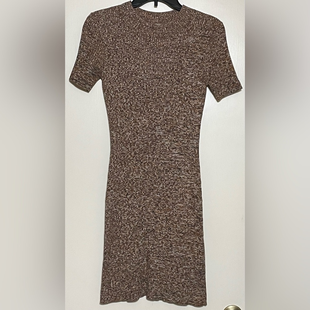 Madewell Sheath Sweater Dress Multi Color Mock Neck Short Boho Women’s Sz Small - Picture 1 of 3